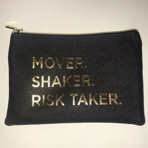 Mover shaker risk taker zipper bag